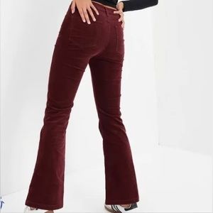 GAP Women's Burgundy Corduroy Boot Cut Pants
